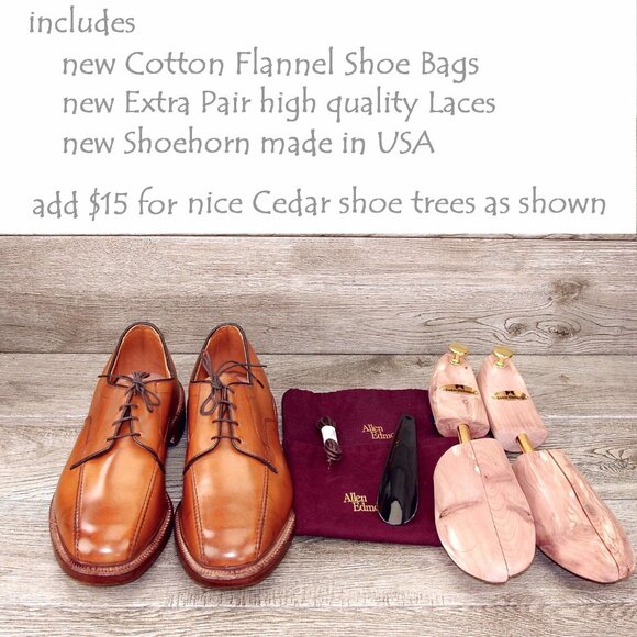 *NIB* $395 Allen Edmonds HILLCREST Derby 14 B Narrow Chestnut *add $15 new Trees main image 12